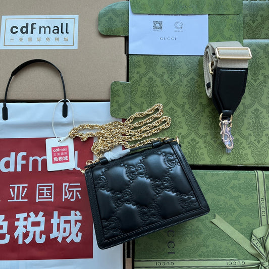 Pronta Entrega – Bolsa Gucci GG matelassê Pequena com Alça Superior