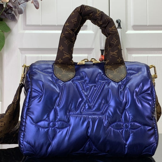 Pronta Entrega – Bolsa Modelo Louis Vuitton Speedy Bandoulière 25 azul
