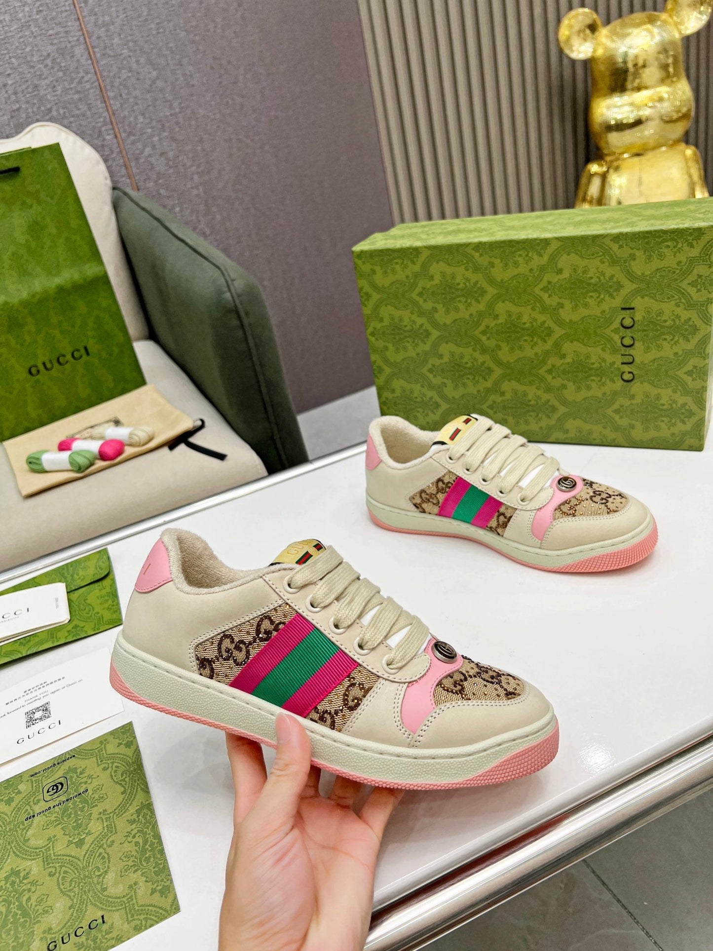 Pronta Entrega – Tênis Modelo Gucci GG Screener
