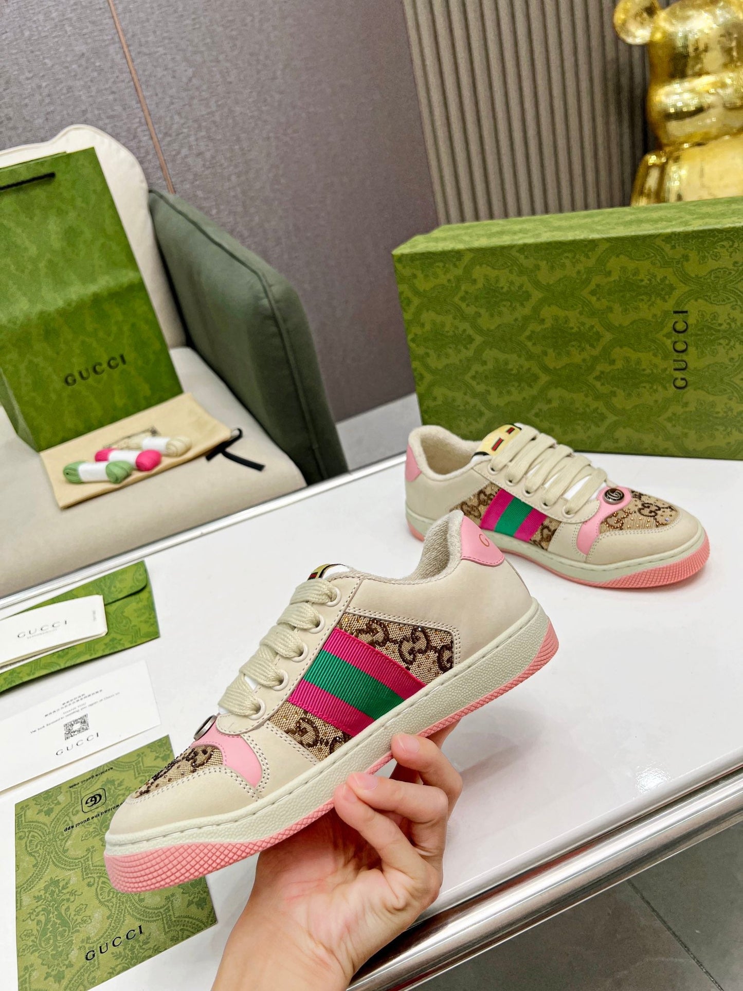 Pronta Entrega – Tênis Modelo Gucci GG Screener
