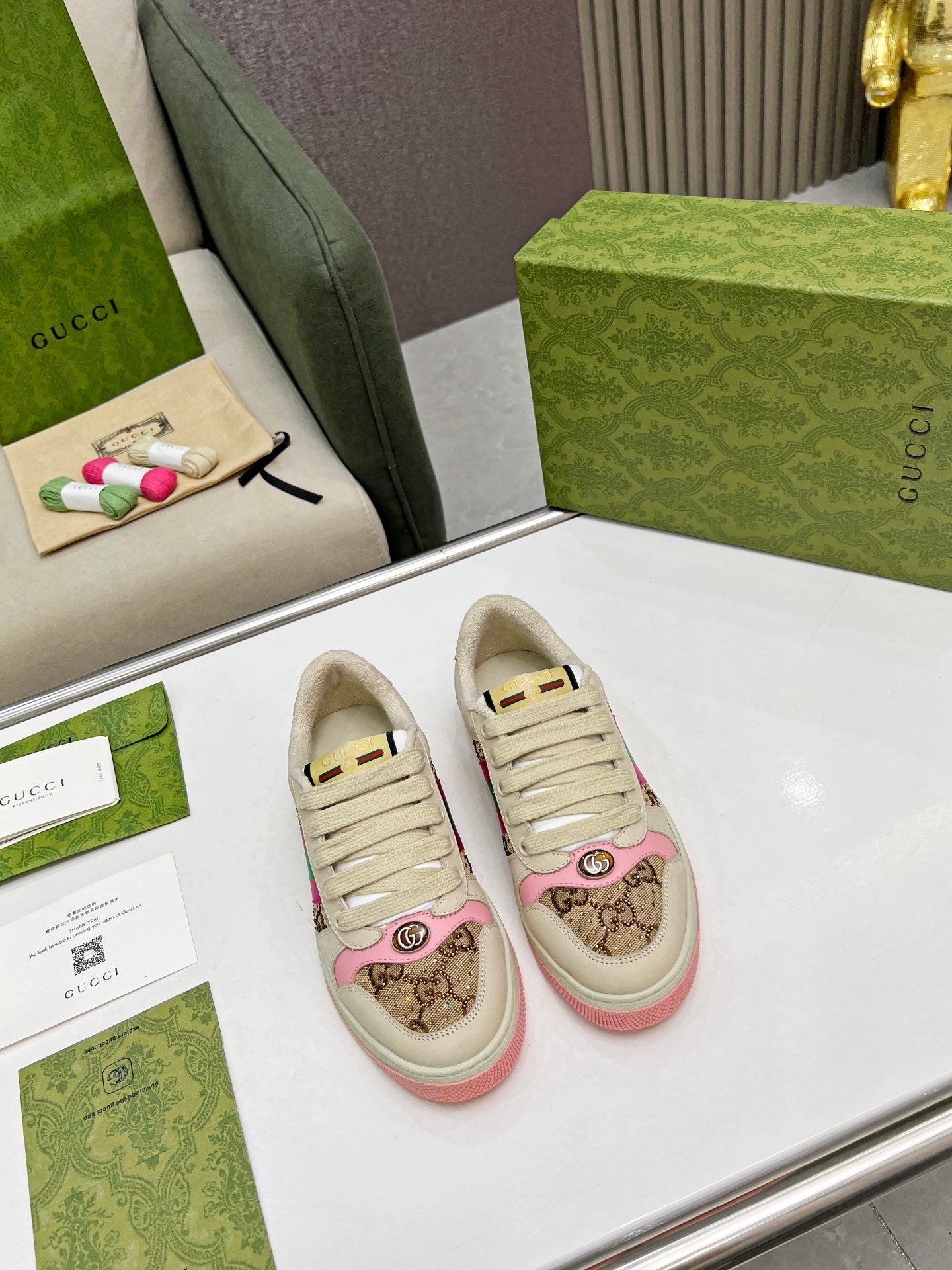 Pronta Entrega – Tênis Modelo Gucci GG Screener