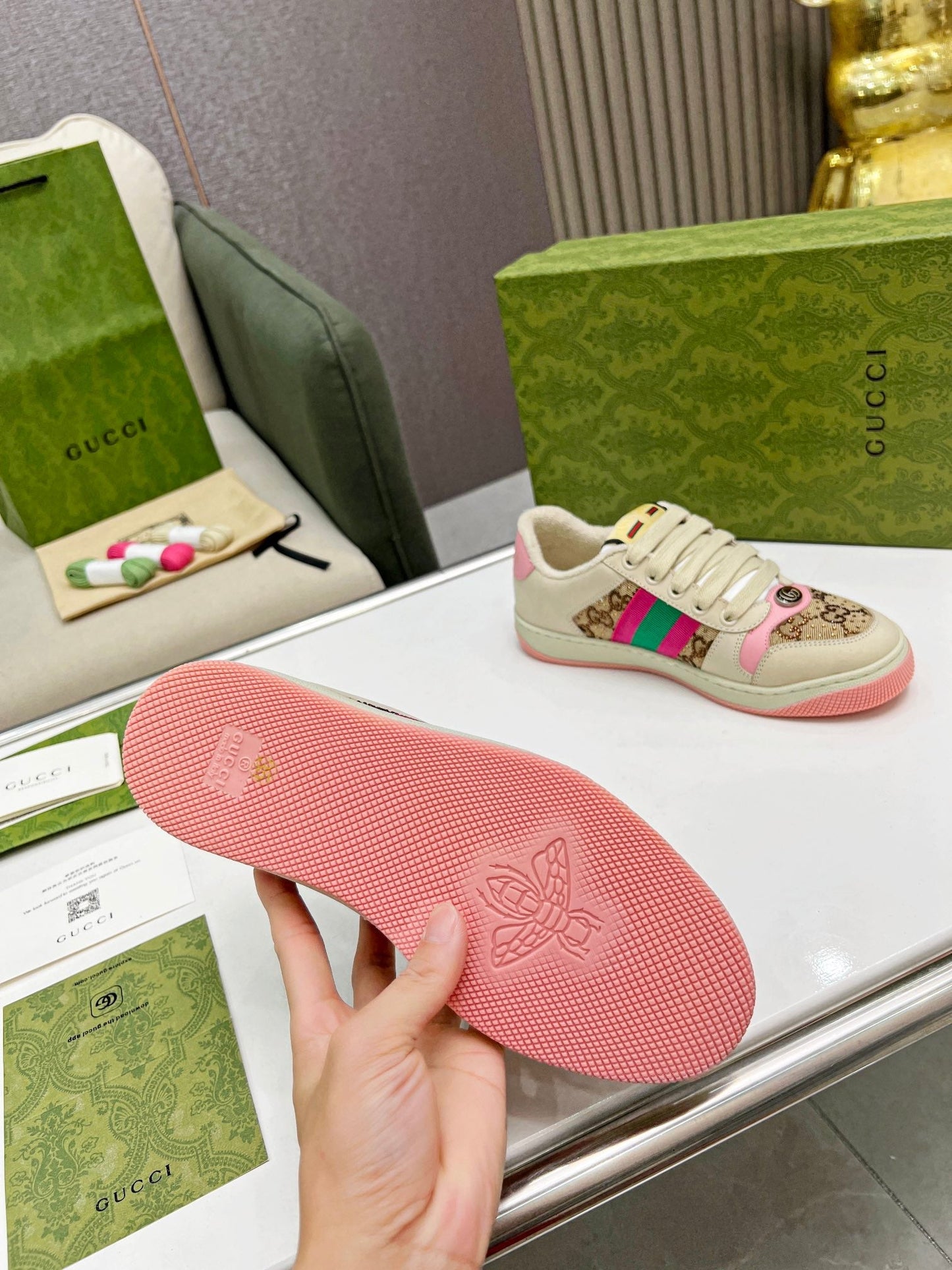 Pronta Entrega – Tênis Modelo Gucci GG Screener