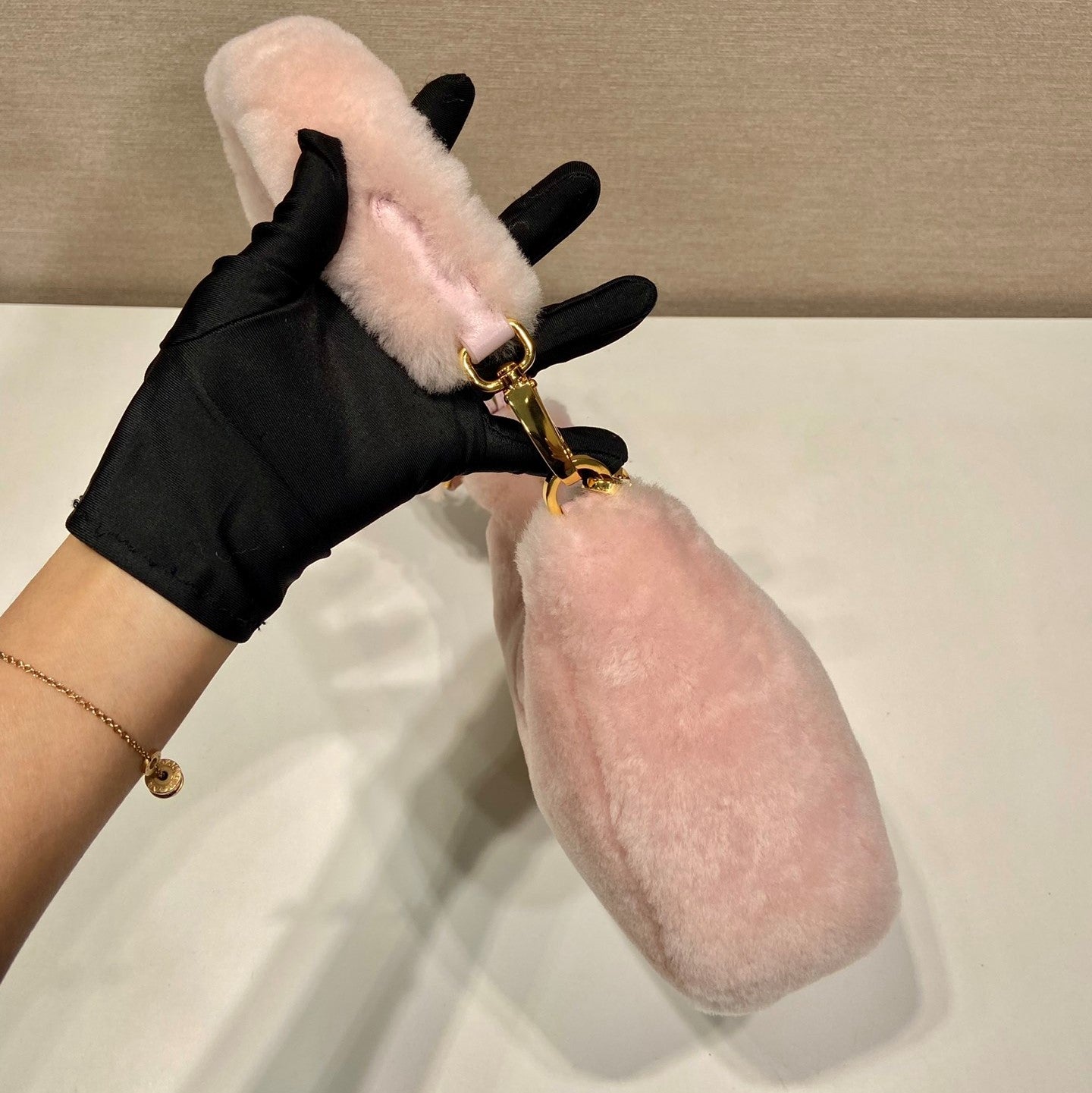Pronta Entrega – Mini Bolsa Modelo Prada Galleria em Pele de Carneiro
