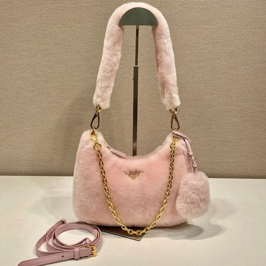 Pronta Entrega – Mini Bolsa Modelo Prada Galleria em Pele de Carneiro