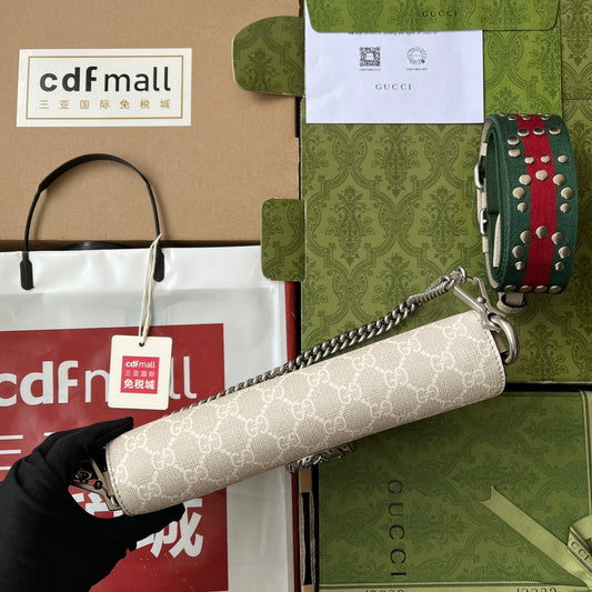 Pronta Entrega – Bolsa Guci Dionysus de Ombro Pequena Estampada