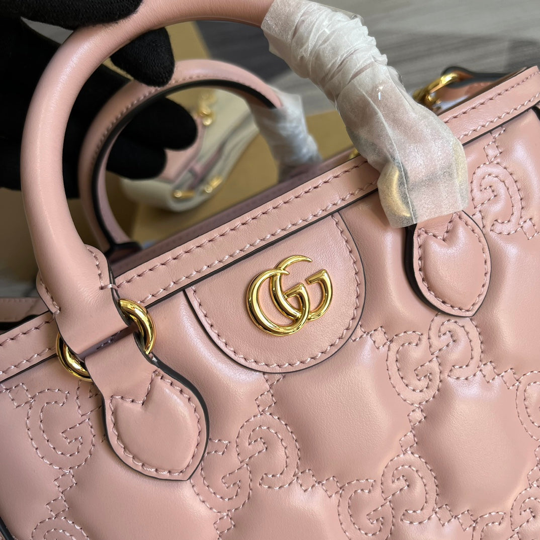 Pronta Entrega – Bolsa Gucci GG matelassê Mini com Alça Superior
