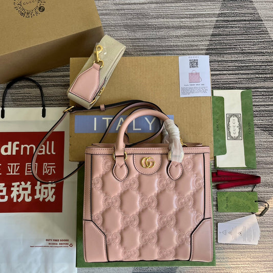 Pronta Entrega – Bolsa Gucci GG matelassê Mini com Alça Superior