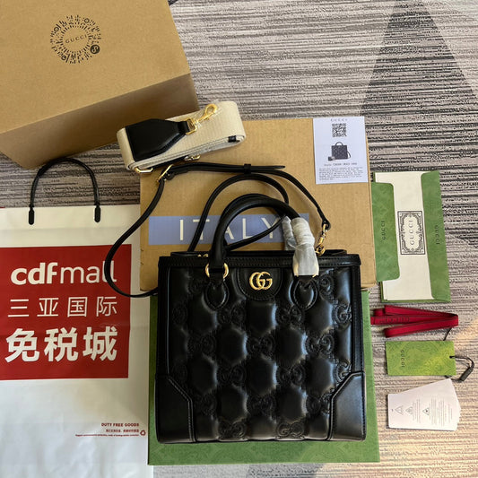 Pronta Entrega – Bolsa Gucci GG matelassê Mini com Alça Superior