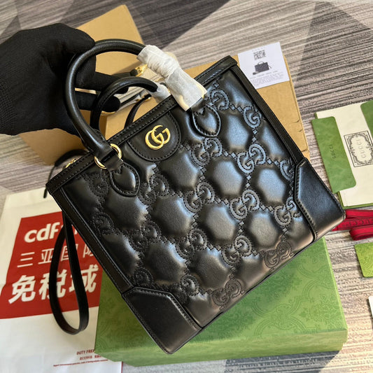 Pronta Entrega – Bolsa Gucci GG matelassê Mini com Alça Superior