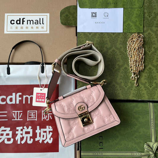 Pronta Entrega – Bolsa Gucci GG matelassê Pequena com Alça Superior