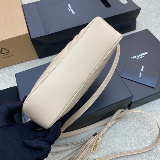 Pronta Entrega – Bolsa Modelo Saint Laurent Tranvesal Lou Off White