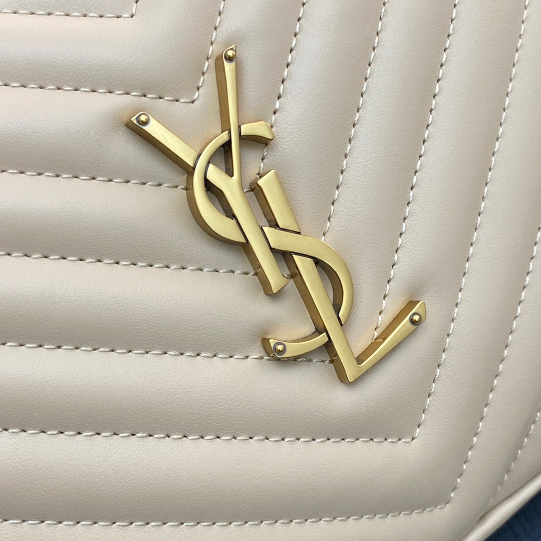 Pronta Entrega – Bolsa Modelo Saint Laurent Tranvesal Lou Off White
