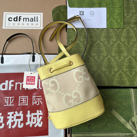 Pronta Entrega – Bolsa Gucci Bucket Ophidia Mini com Duplo G Estampada