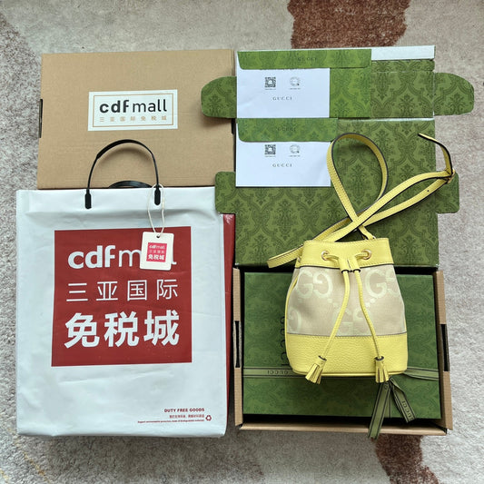 Pronta Entrega – Bolsa Gucci Bucket Ophidia Mini com Duplo G Estampada