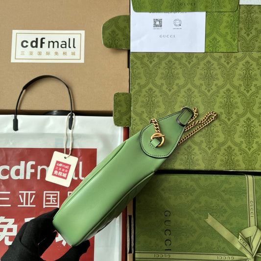 Pronta Entrega – Bolsa Gucci Mini GG Marmont Meia Lua