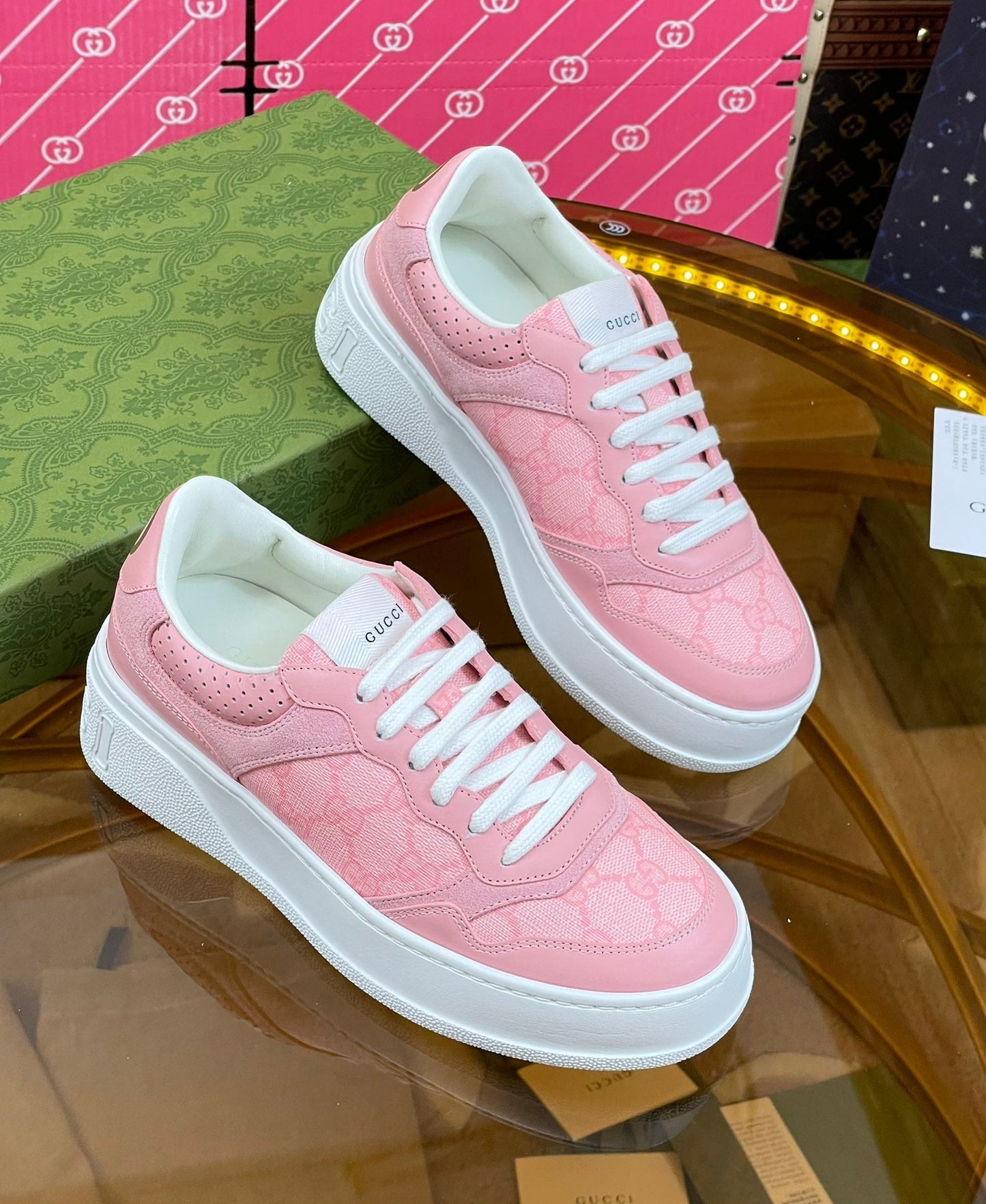 Pronta Entrega – Tênis Modelo Gucci Cano Baixo GG
