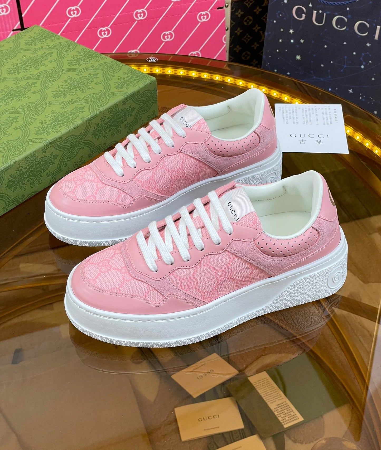 Pronta Entrega – Tênis Modelo Gucci Cano Baixo GG