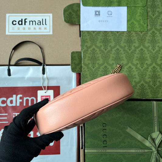 Pronta Entrega – Bolsa Gucci Mini GG Marmont Meia Lua