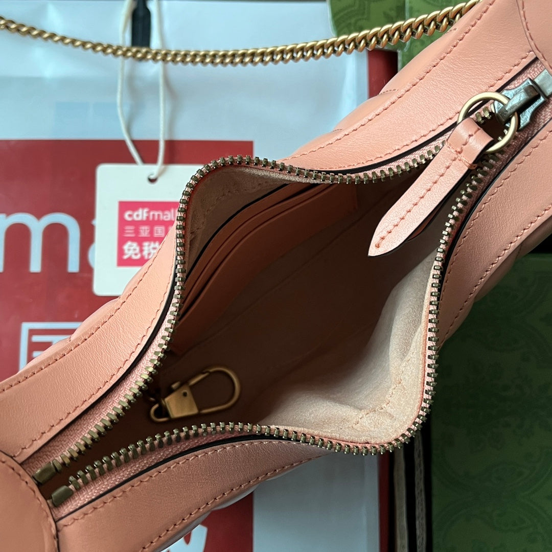 Pronta Entrega – Bolsa Gucci Mini GG Marmont Meia Lua