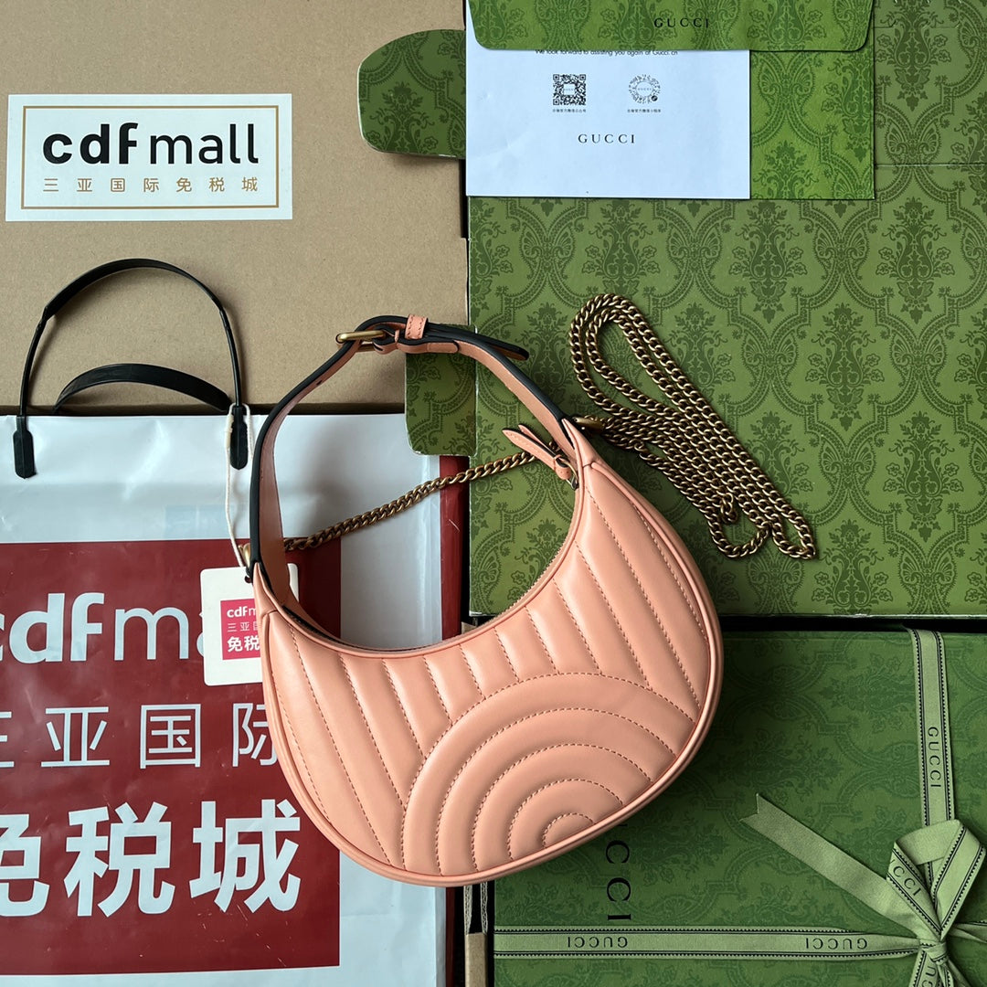 Pronta Entrega – Bolsa Gucci Mini GG Marmont Meia Lua