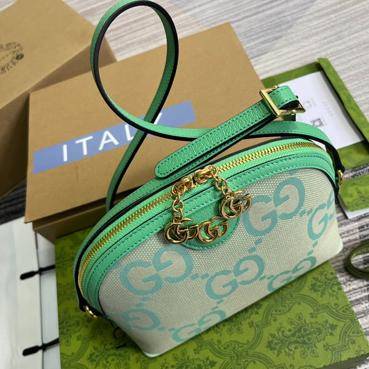 Pronta Entrega – Bolsa Gucci Ophidia Jumbo GG Pequena de Ombro Estampada
