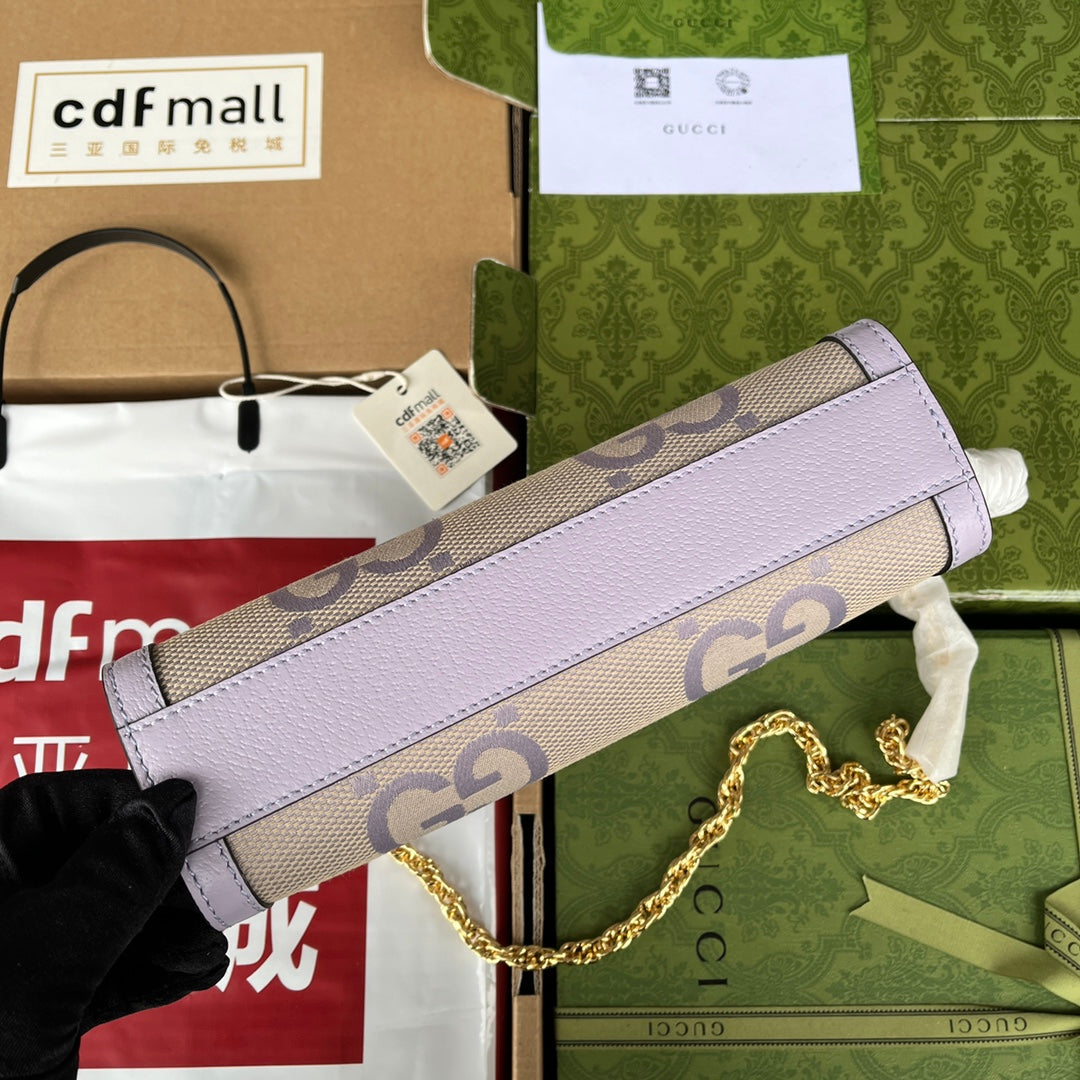 Pronta Entrega – Bolsa Gucci Modelo Ophidia com Double G Pequena de Ombro Estampada