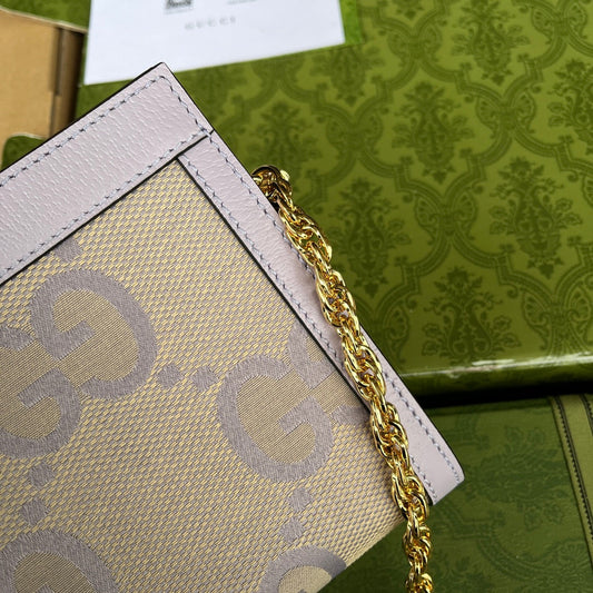 Pronta Entrega – Bolsa Gucci Modelo Ophidia com Double G Pequena de Ombro Estampada