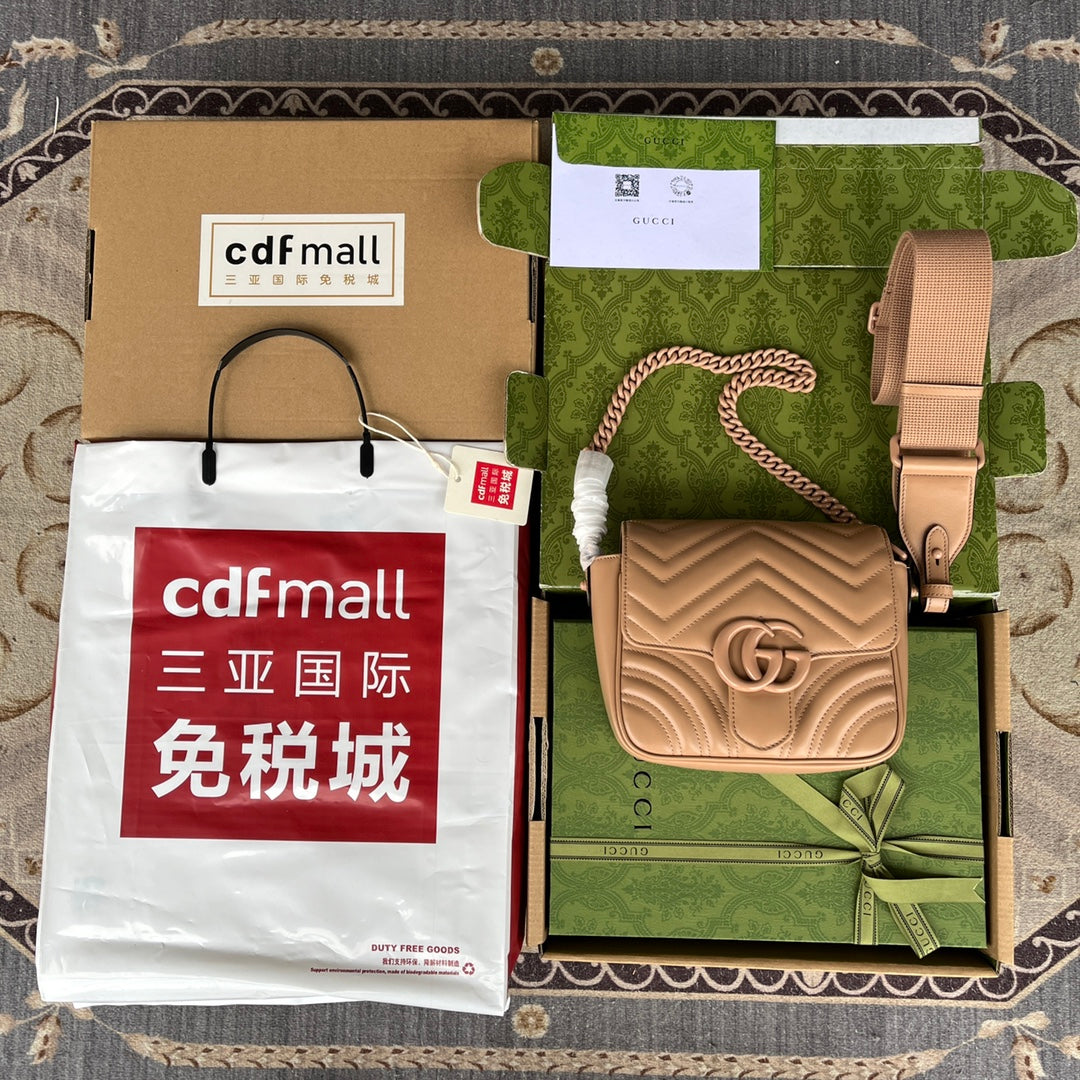 Pronta Entrega – Bolsa Gucci Matelassê GG Marmont Transversal