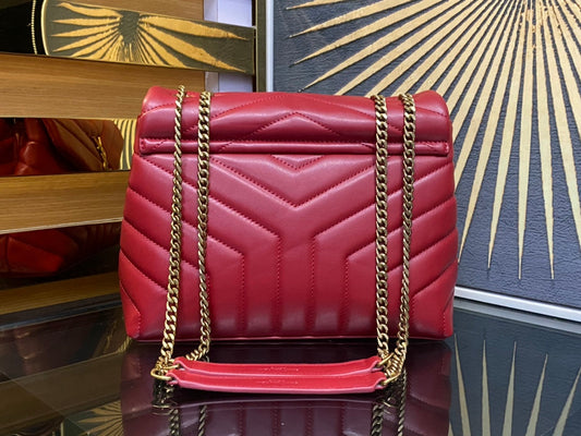 Pronta Entrega – Bolsa Modelo Saint Laurent Tranvesal Lou Red