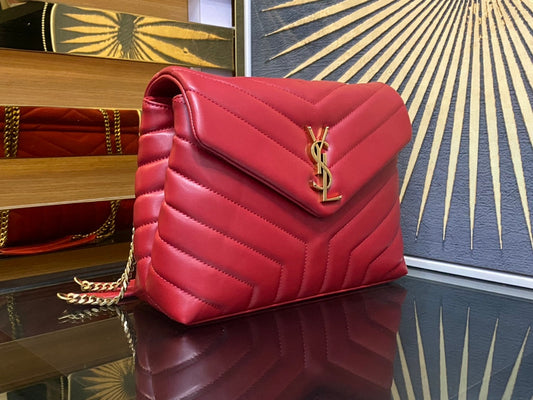 Pronta Entrega – Bolsa Modelo Saint Laurent Tranvesal Lou Red