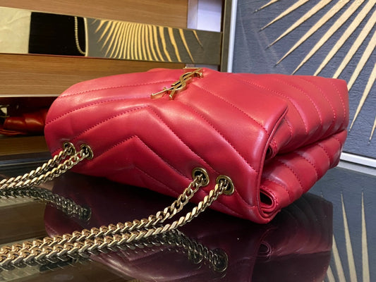 Pronta Entrega – Bolsa Modelo Saint Laurent Tranvesal Lou Red