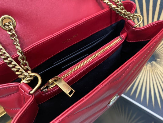 Pronta Entrega – Bolsa Modelo Saint Laurent Tranvesal Lou Red