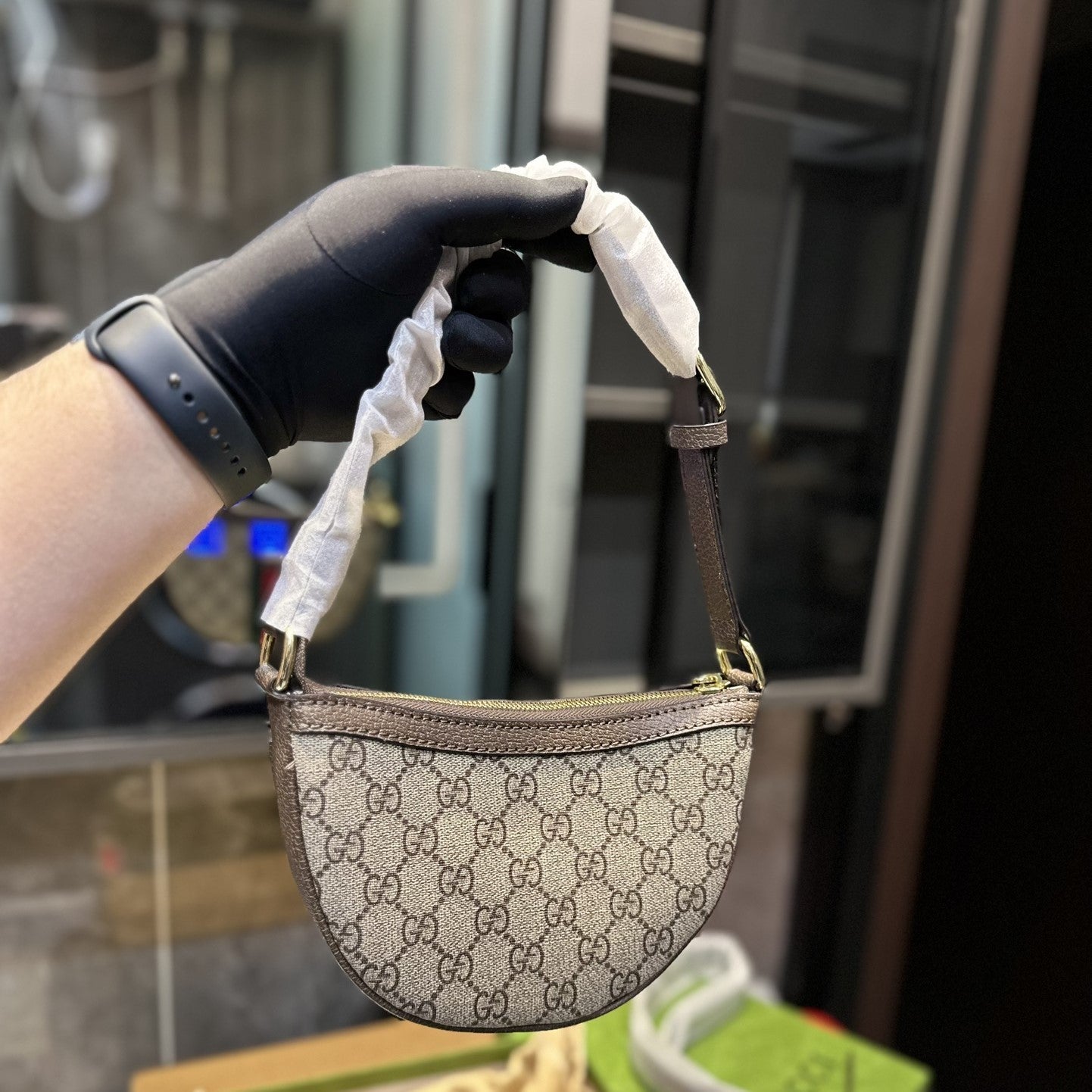 Pronta Entrega – Bolsa Tiracolo Modelo Gucci Ophidia GG pequena