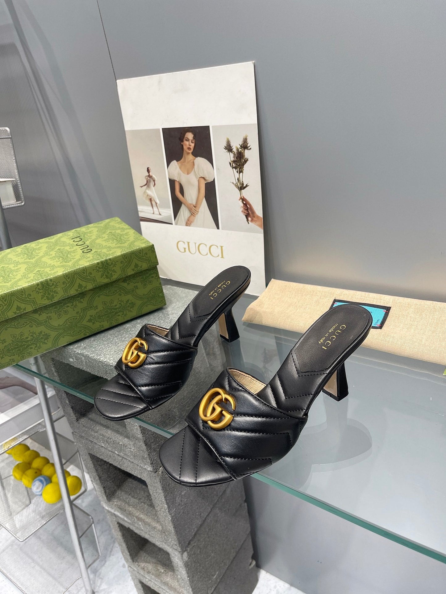 Pronta Entrega – Sandália Modelo Gucci GG Marmont