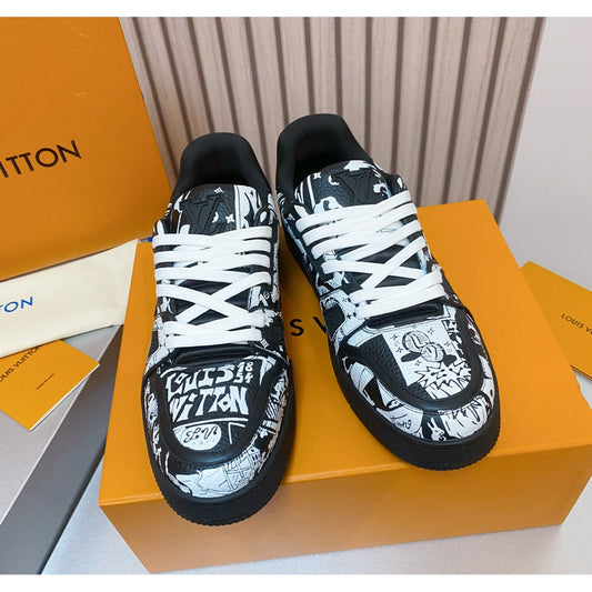 Pronta Entrega – Tênis Modelo LV Trainer Black & White