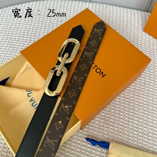 Pronta Entrega – Cinto Modelo Lоuіѕ Vuіttоn Reversível LV Edge 25mm