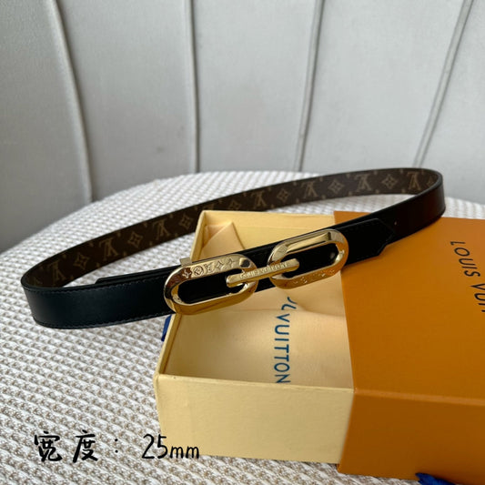Pronta Entrega – Cinto Modelo Lоuіѕ Vuіttоn Reversível LV Edge 25mm