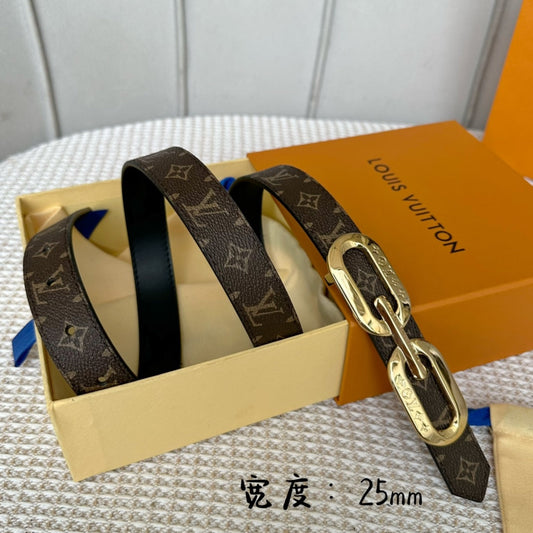 Pronta Entrega – Cinto Modelo Lоuіѕ Vuіttоn Reversível LV Edge 25mm