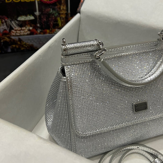 Pronta Entrega – Bolsa Modelo Dolce & Gabbana tiracolo com Cristais Sicily KIM