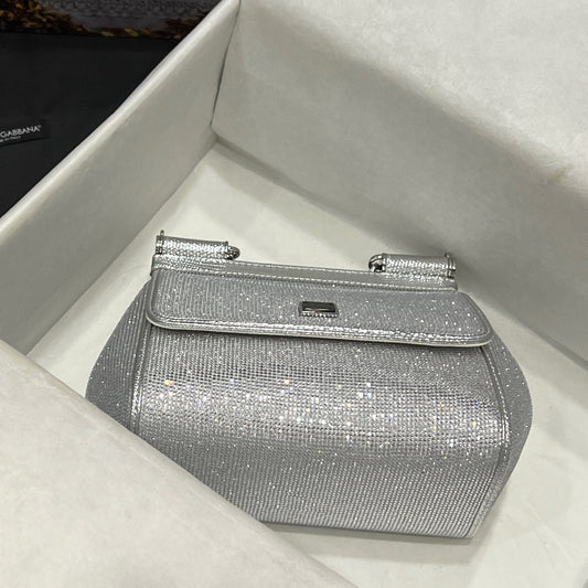 Pronta Entrega – Bolsa Modelo Dolce & Gabbana tiracolo com Cristais Sicily KIM