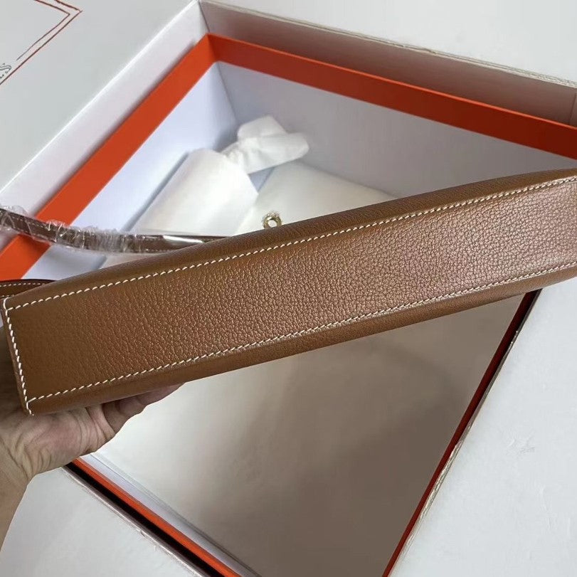 Pronta Entrega – PRONTA-ENTREGA – Bolsa Modelo Hermes Mini Kelly Pochette Preto Epsom Gold Hardware