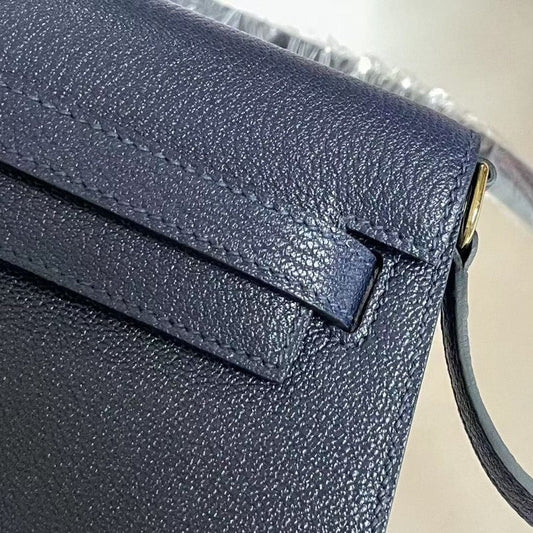 Pronta Entrega – Bolsa Modelo Hermes Mini Kelly Pochette Preto Epsom Gold Hardware