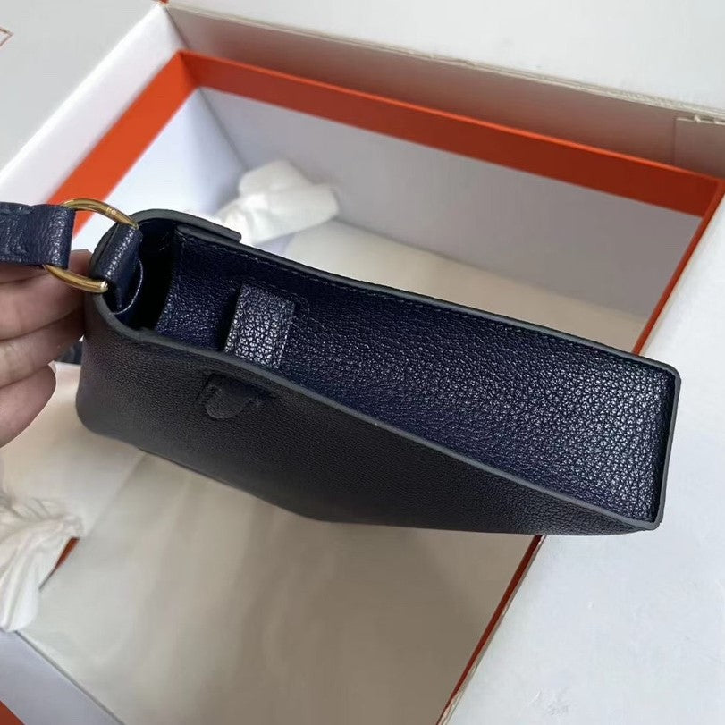 Pronta Entrega – Bolsa Modelo Hermes Mini Kelly Pochette Preto Epsom Gold Hardware