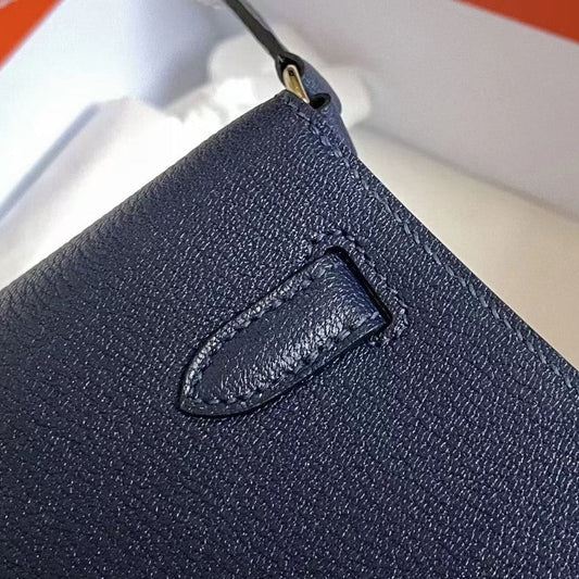 Pronta Entrega – Bolsa Modelo Hermes Mini Kelly Pochette Preto Epsom Gold Hardware