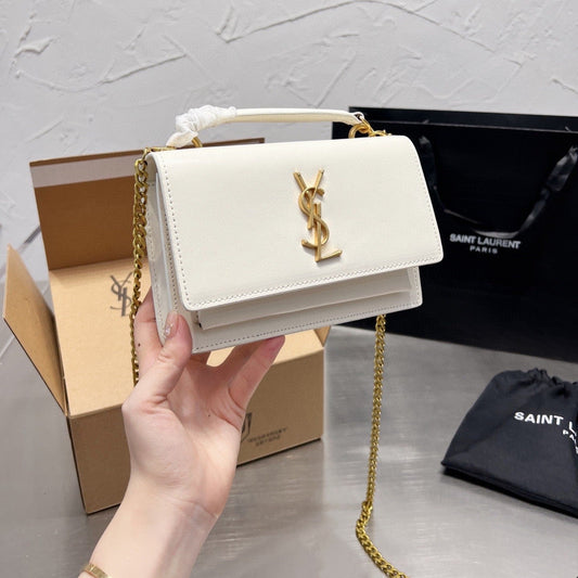 Pronta Entrega – Bolsa Modelo Saint Laurent tiracolo Sunset média