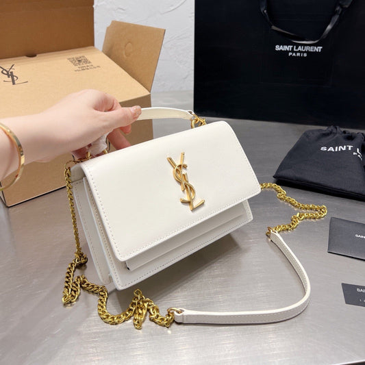 Pronta Entrega – Bolsa Modelo Saint Laurent tiracolo Sunset média