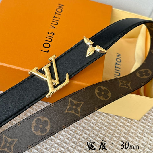 Pronta Entrega – Cinto Modelo Lоuіѕ Vuіttоn Reversível Pretty LV 30 mm