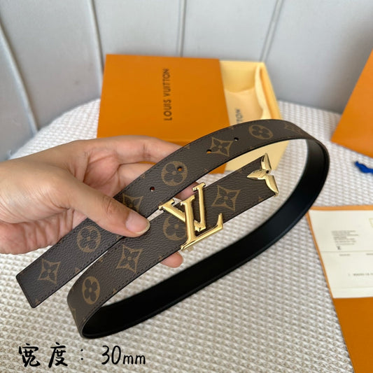 Pronta Entrega – Cinto Modelo Lоuіѕ Vuіttоn Reversível Pretty LV 30 mm