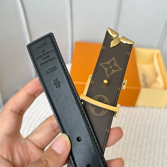 Pronta Entrega – Cinto Modelo Lоuіѕ Vuіttоn Reversível Pretty LV 30 mm