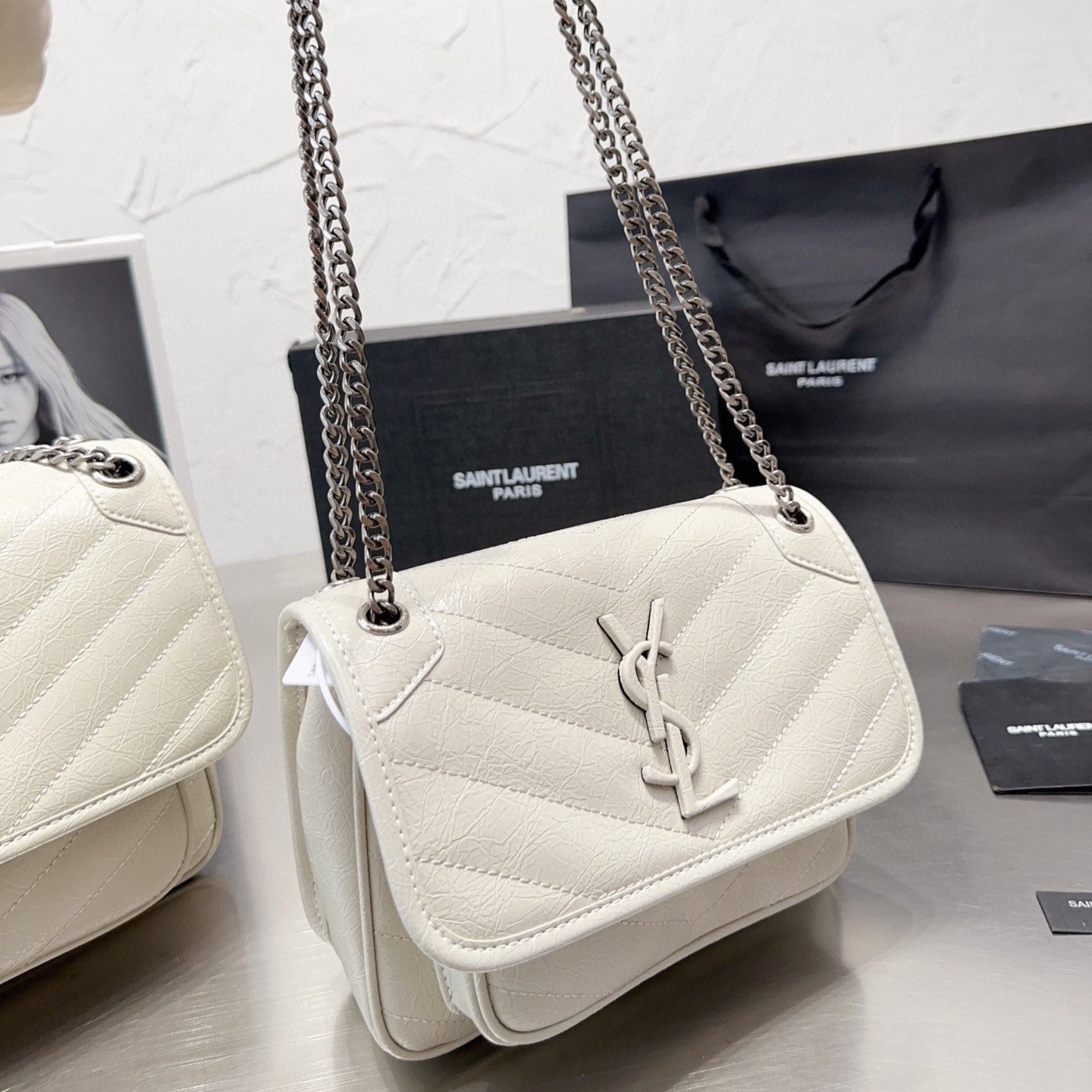 Pronta Entrega – Bolsa transversal Niki Modelo Saint Laurent
